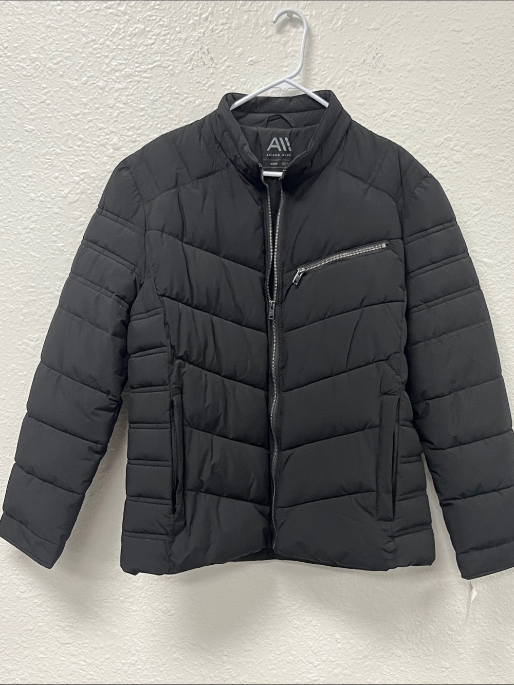 Andrew Marc Men's Quilted Black Puffer Jacket
#1179